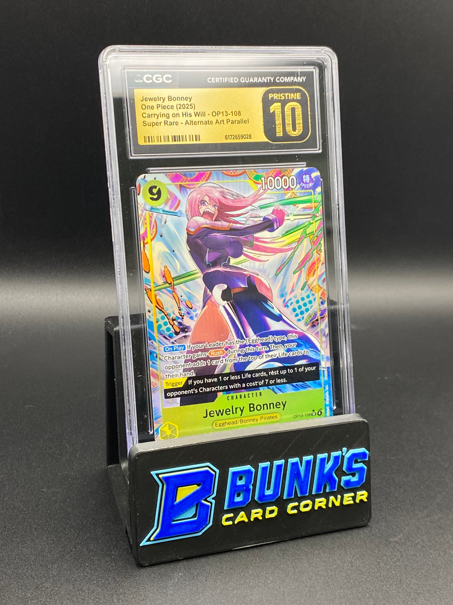 Jewelry Bonney Super Rare Alt Art Parallel OP13-108 CGC PRISTINE 10