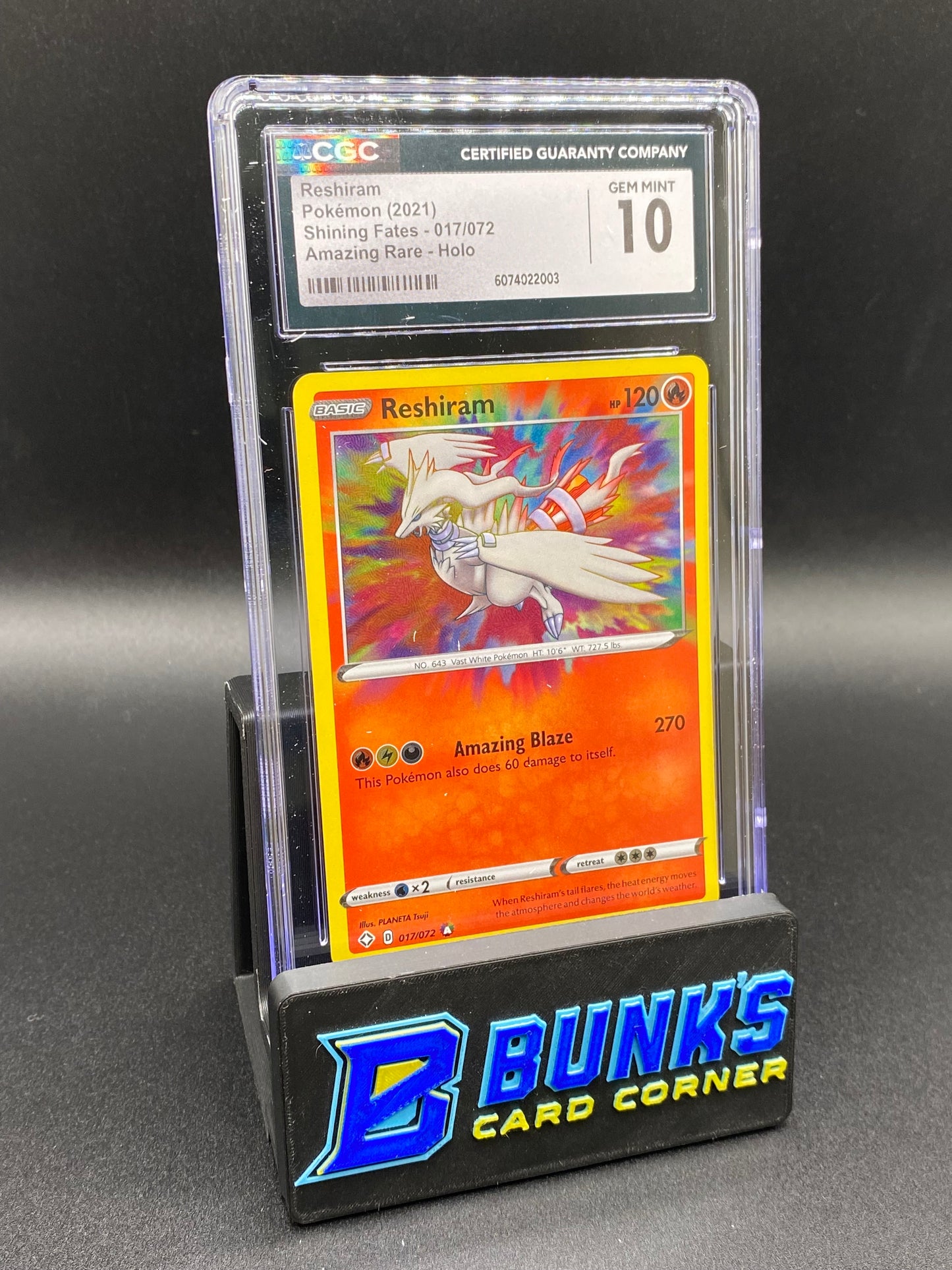 Reshiram Amazing Rare Shining Fates CGC 10