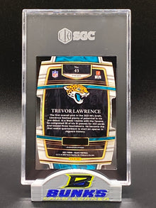 2021 Trevor Lawrence Rookie Card Green/Yellow Die-Cut Prizm SGC 10 (Box B11)
