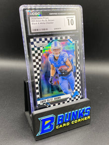 2024 Amon-Ra St. Brown Black & White Checker CGC 10