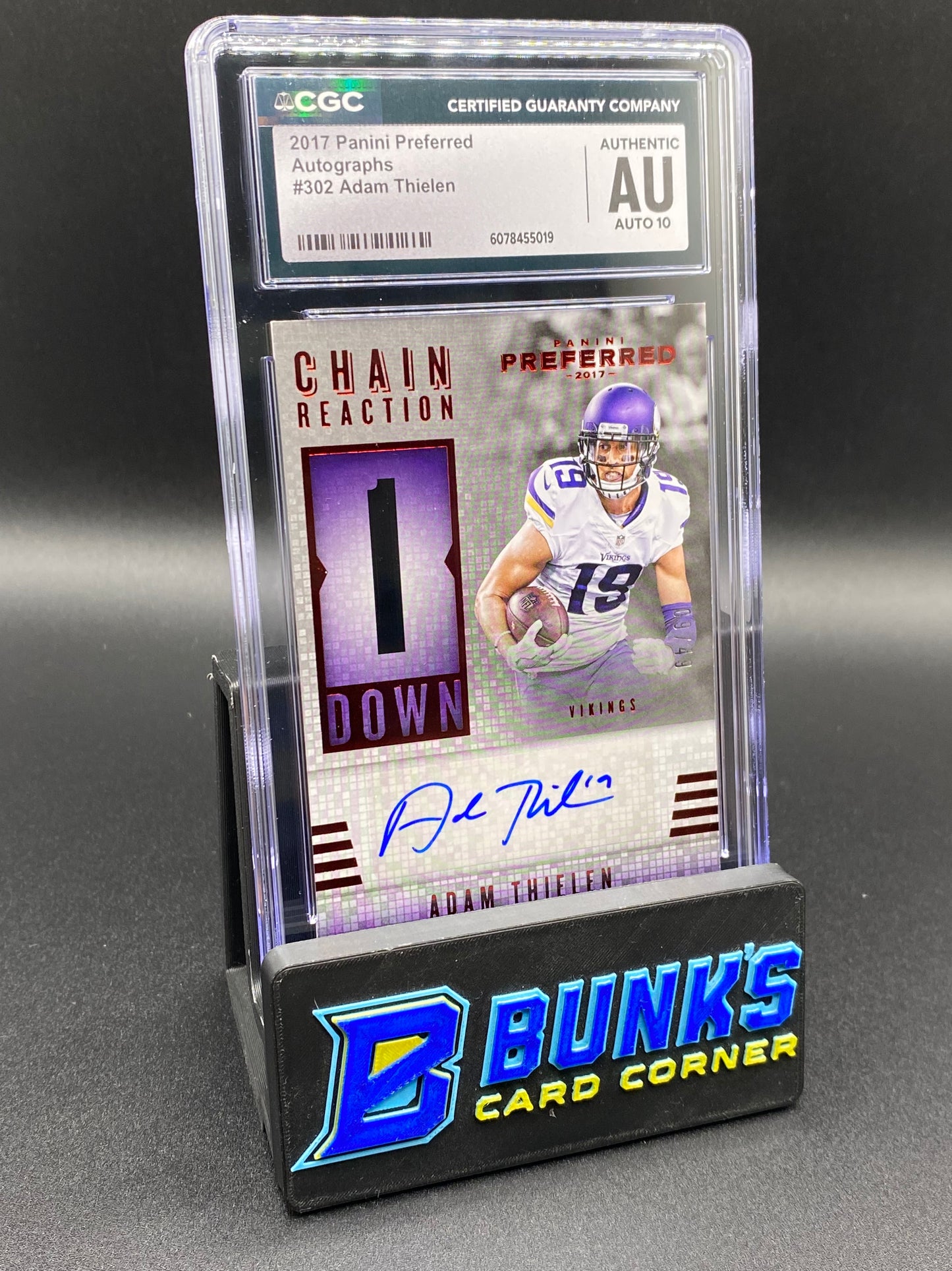 2017 Adam Thielen Auto CGC Auto 10