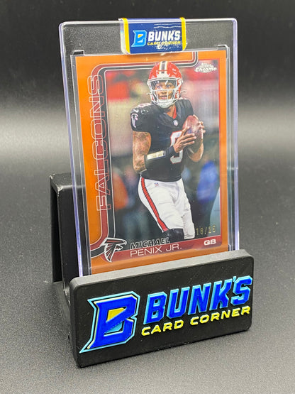 2025 Michael Penix Jr. Topps Chrome Orange 18/25