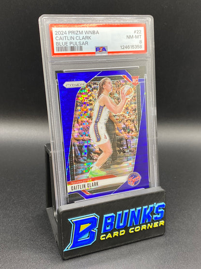 2024  Caitlin Clark Blue Pulsar PSA 8