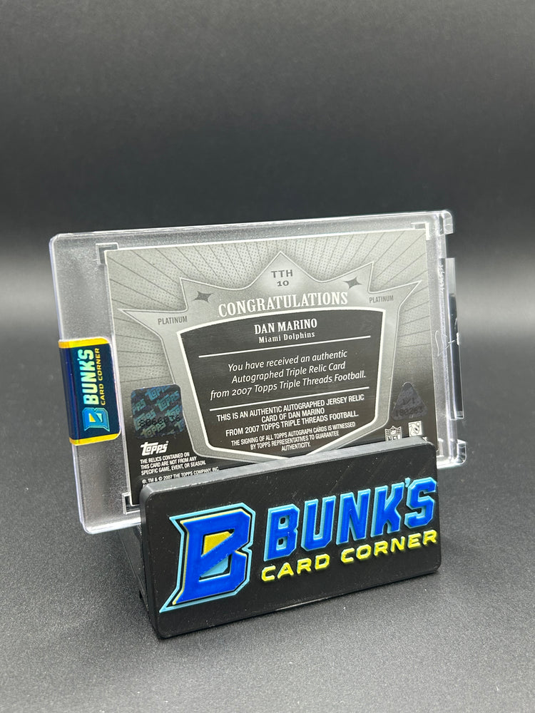 2007 Dan Marino Topps Triple Threads Patch Auto HOF 1/1