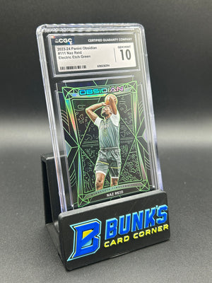 2023-24 Naz Reid Panini Obsidian Electric Etch Green 6/25 CGC 10