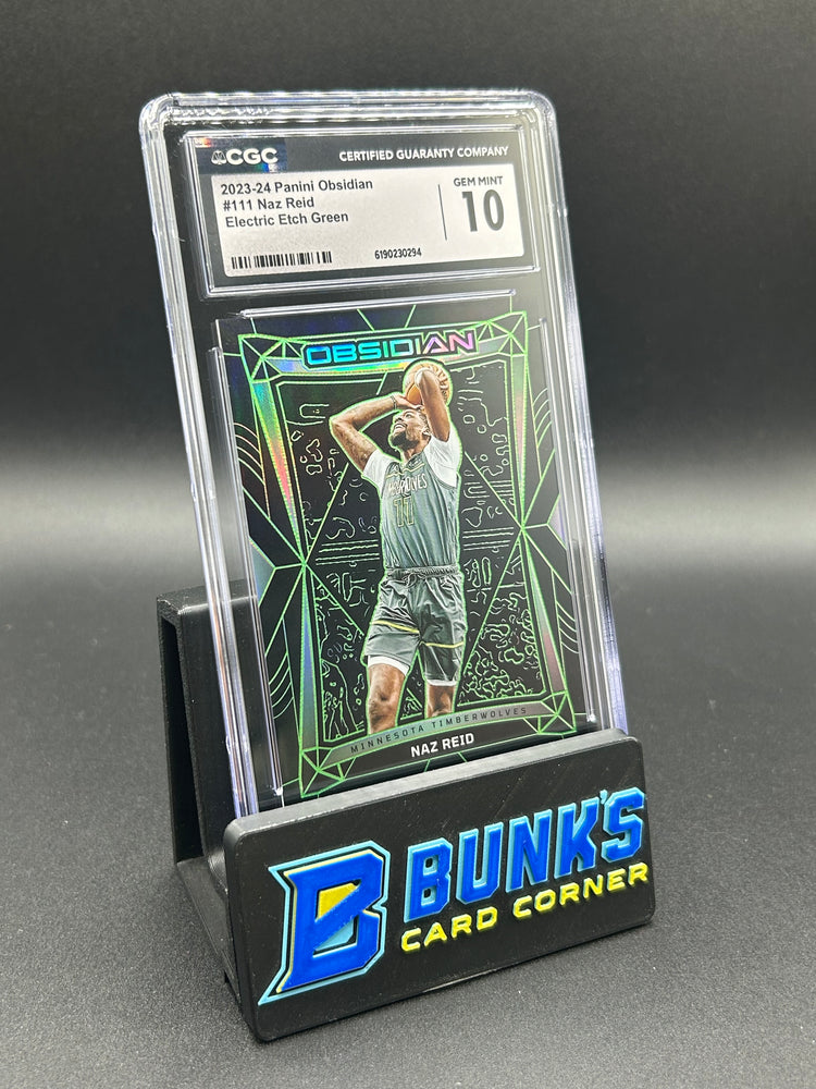 2023-24 Naz Reid Panini Obsidian Electric Etch Green 6/25 CGC 10
