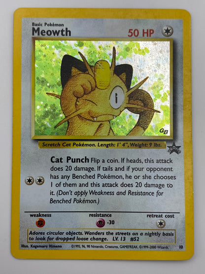 Meowth Holo Promo MP Crease