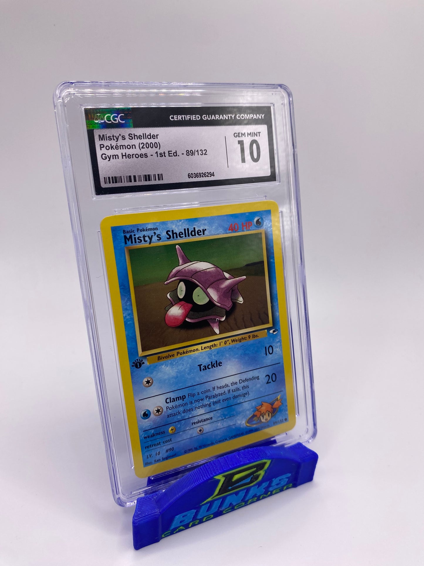 CGC 10 Misty’s Shellder Gym Heroes 1st Edition 2000