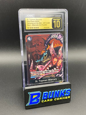 St. Topman Warcury Alt Art Parallel OP13 CGC PRISTINE 10