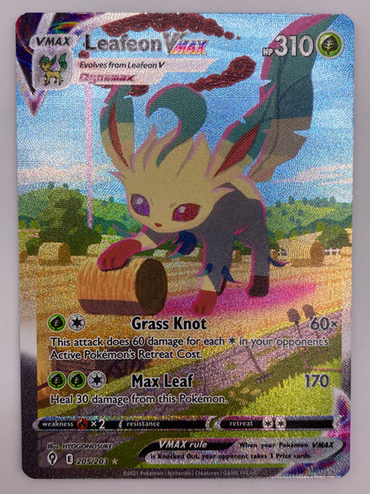 Leafeon Vmax Alt Art Evolving Skies NM