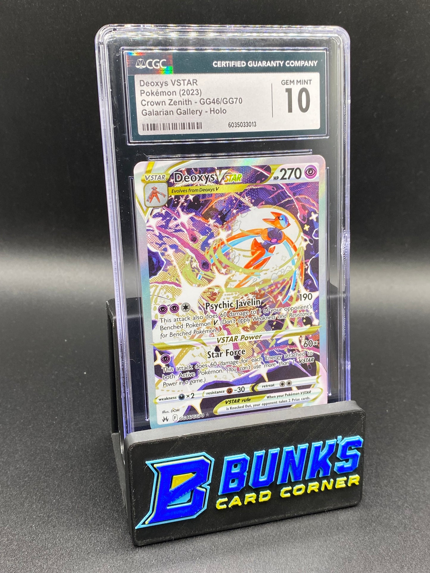 Deoxys Vstar Galarian Gallery Crown Zenith CGC 10