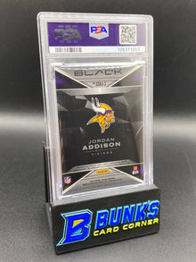 2023 Jordan Addison Black Auto Patch 36/50 PSA Auto 8