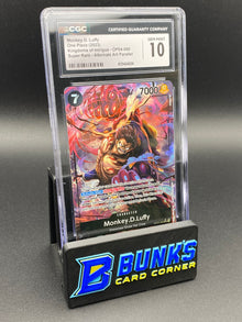 Monkey D. Luffy Super Rare Alt Art Parallel OP04 CGC 10