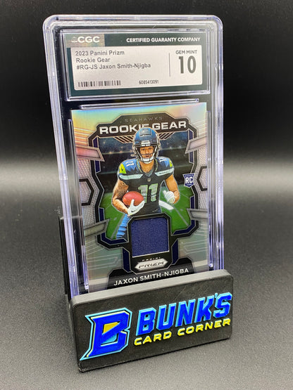 2023 Jaxon Smith-Njigba Rookie Gear Rc Patch CGC 10