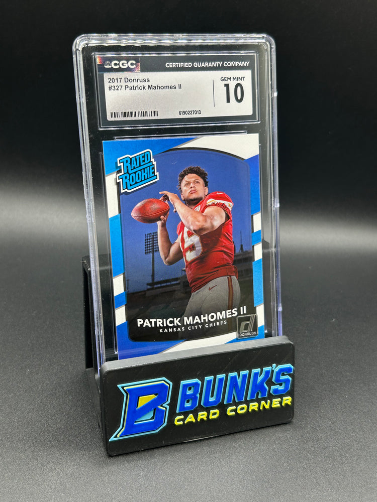 2017 Patrick Mahomes II Donruss Rc CGC 10