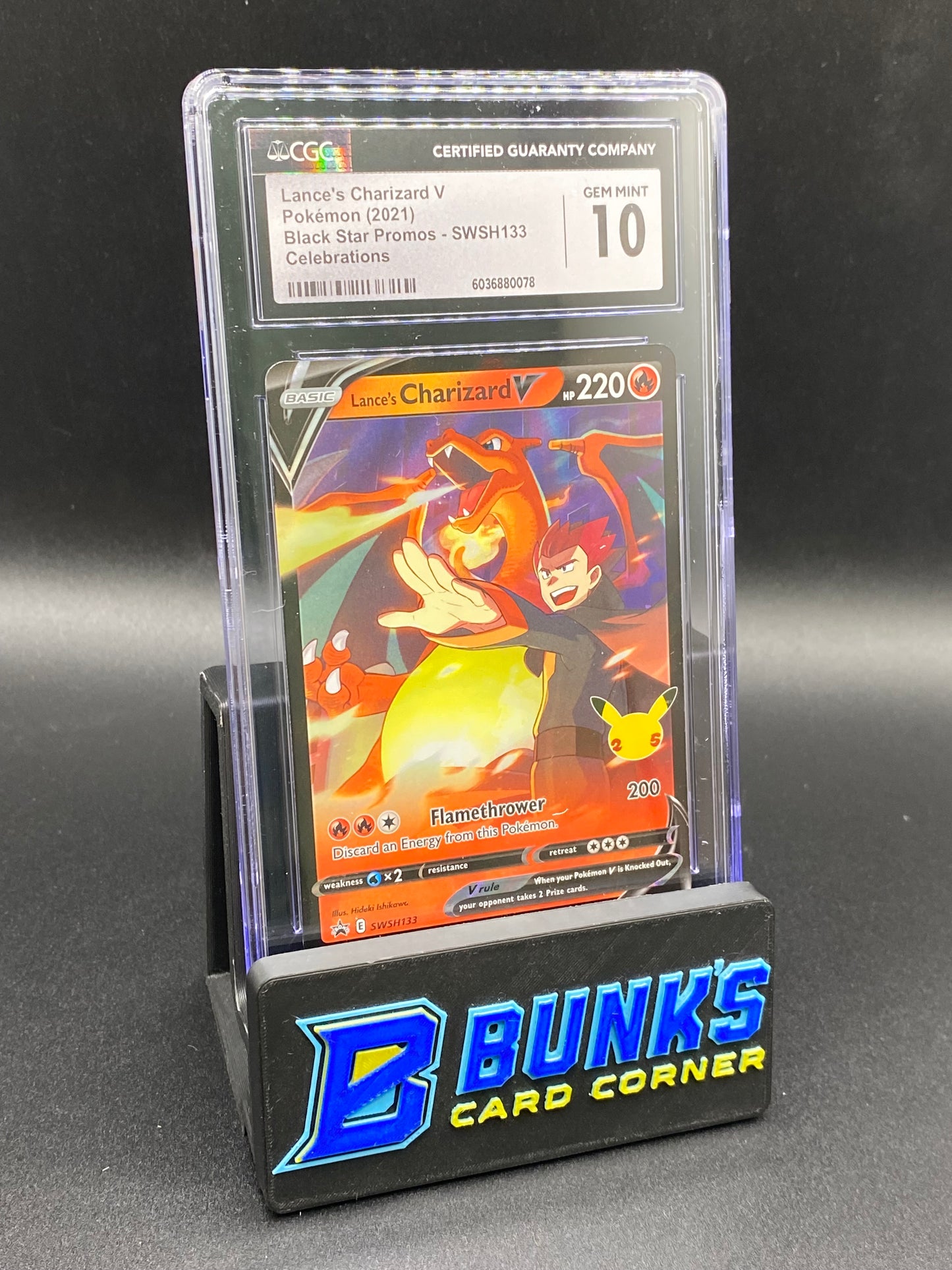 Lance's Charizard V Celebrations Promo CGC 10