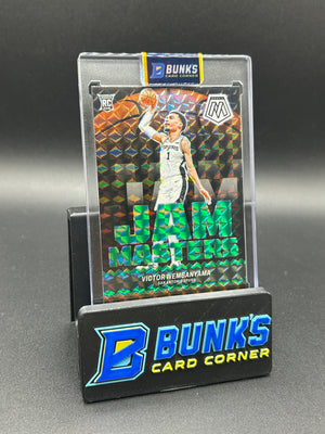 2023-24 Victor Wembanyama Panini Mosaic Jam Masters Green Mosaic Rc