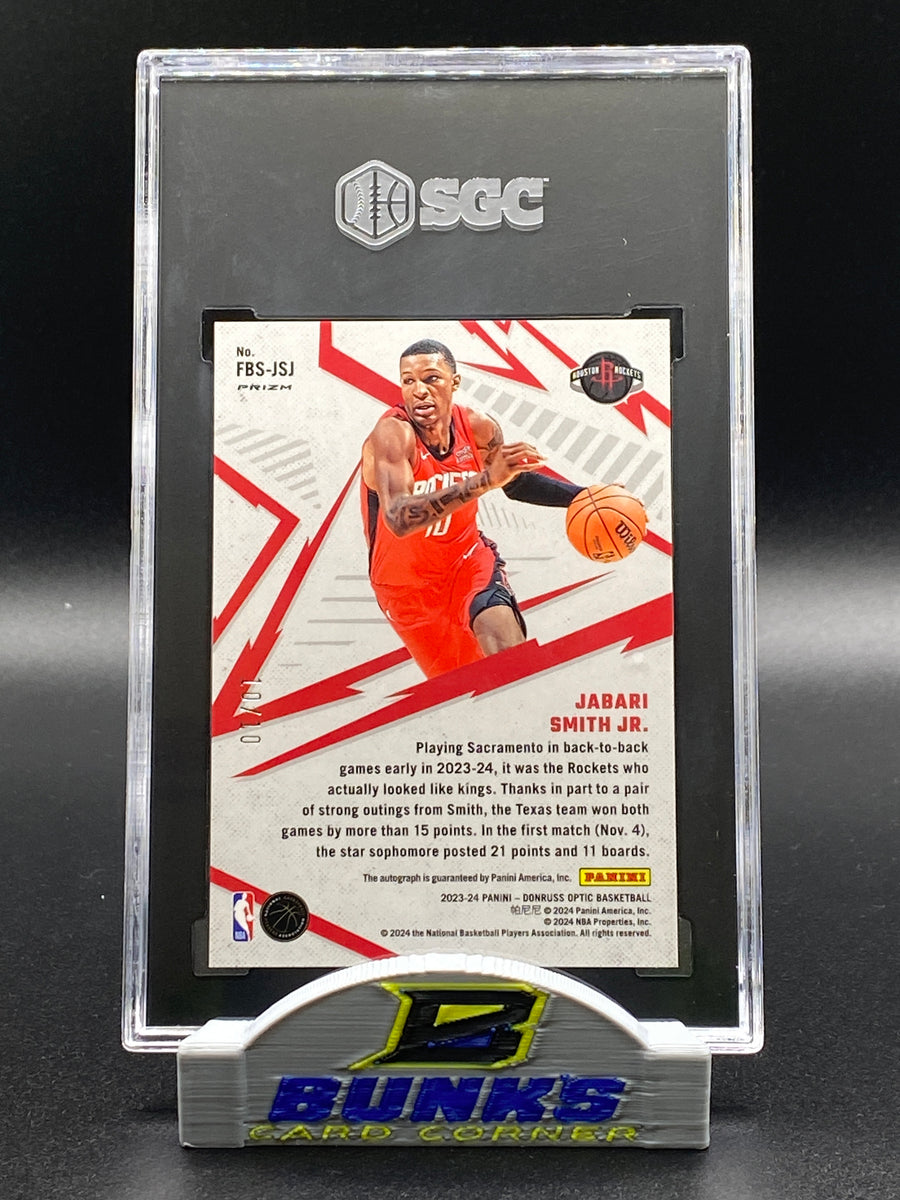 2023-24 Jabari Smith Jr. AUTOGRAPHED Gold Prizm 10|10
