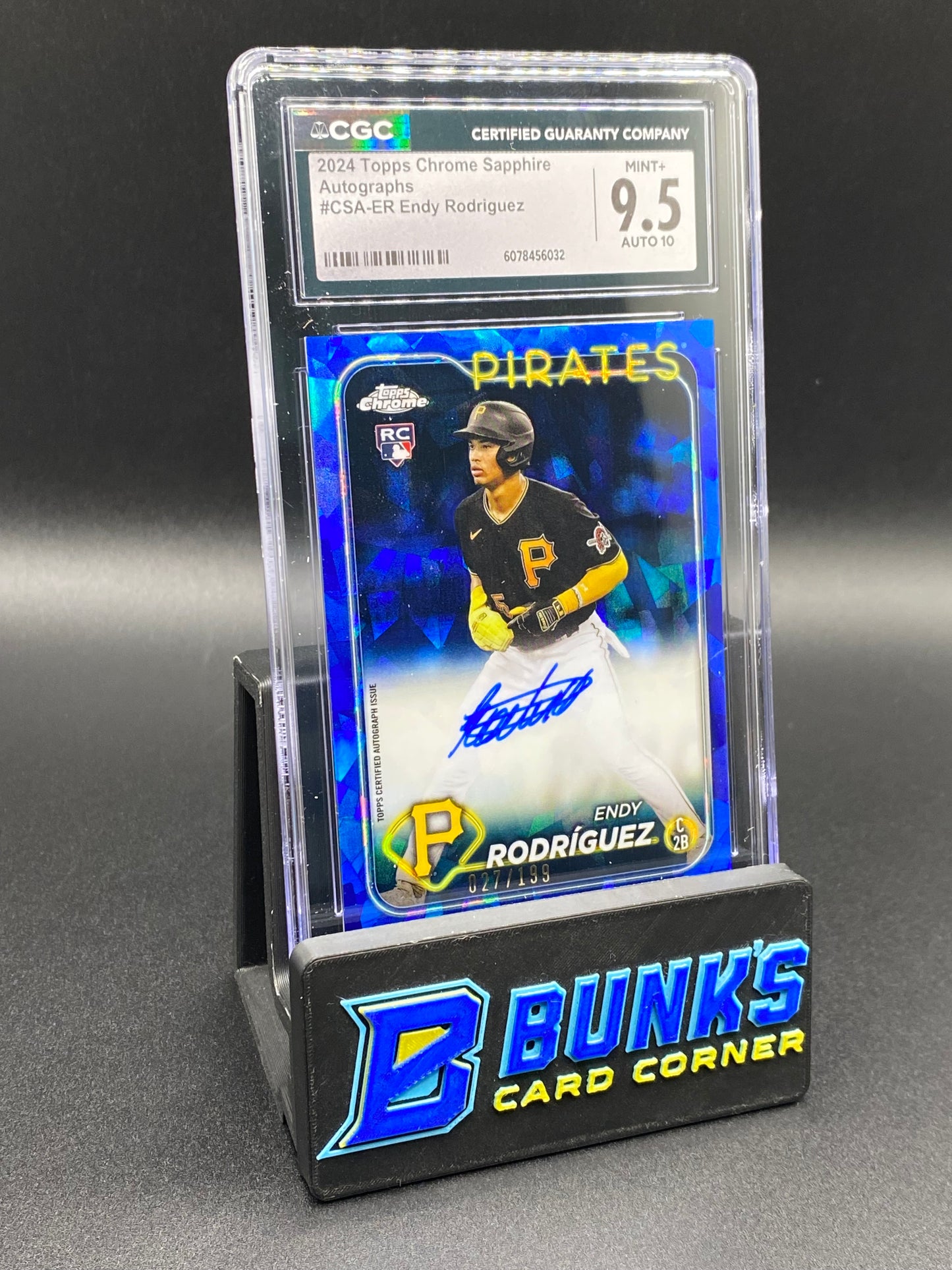 2024 Endy Rodriguez Auto 27/199 Rc Sapphire CGC 9.5/10