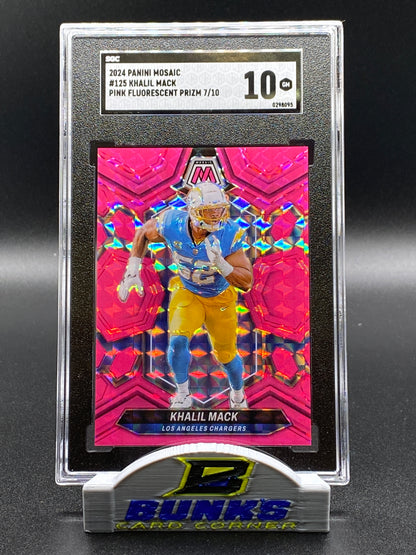 2024 Khalil Mack Pink Fluorescent Prizm 7/10 (Box 13)