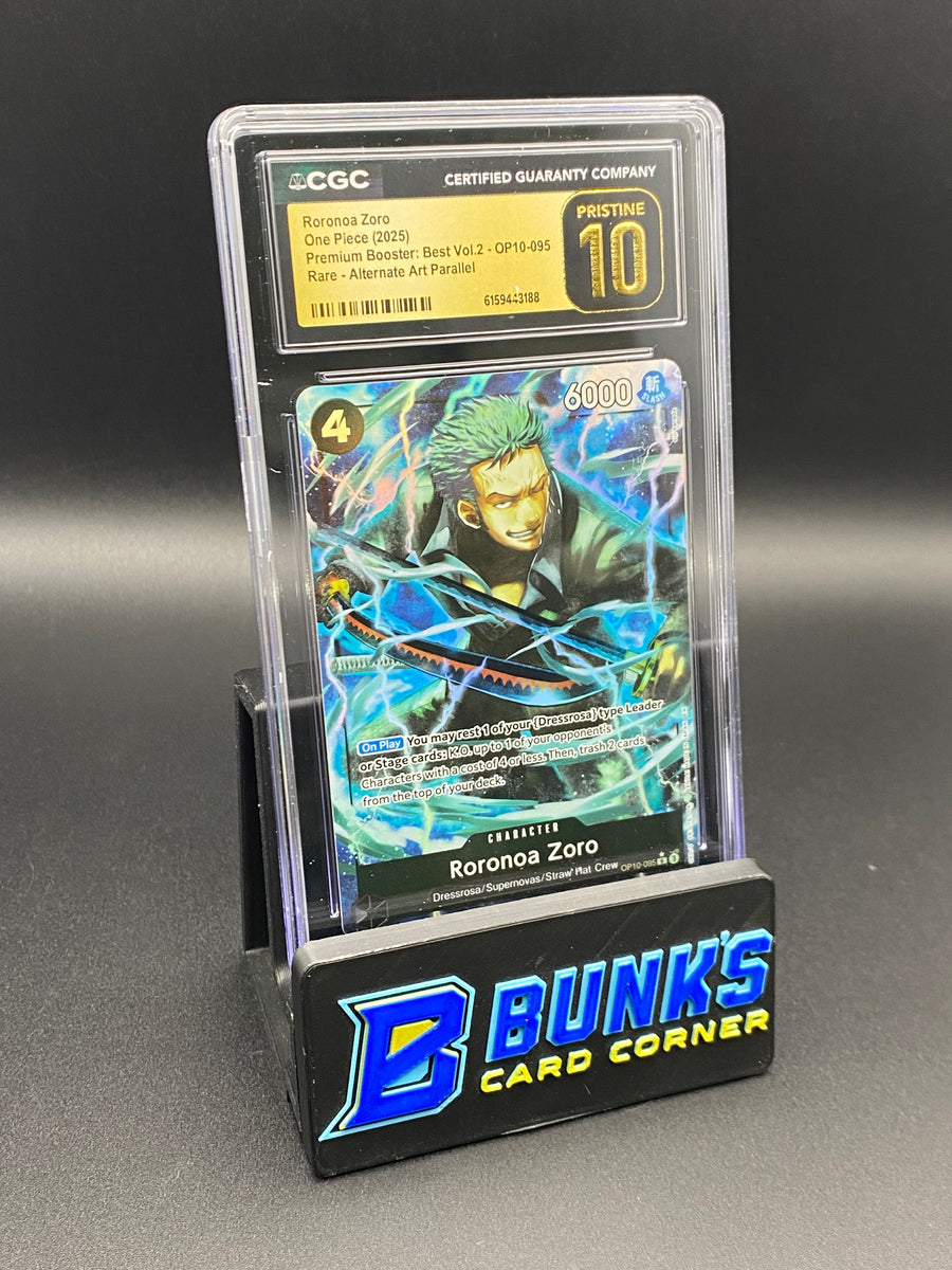 Roronoa Zoro Rare Alt Art Parallel OP10-095 CGC PRISTINE 10