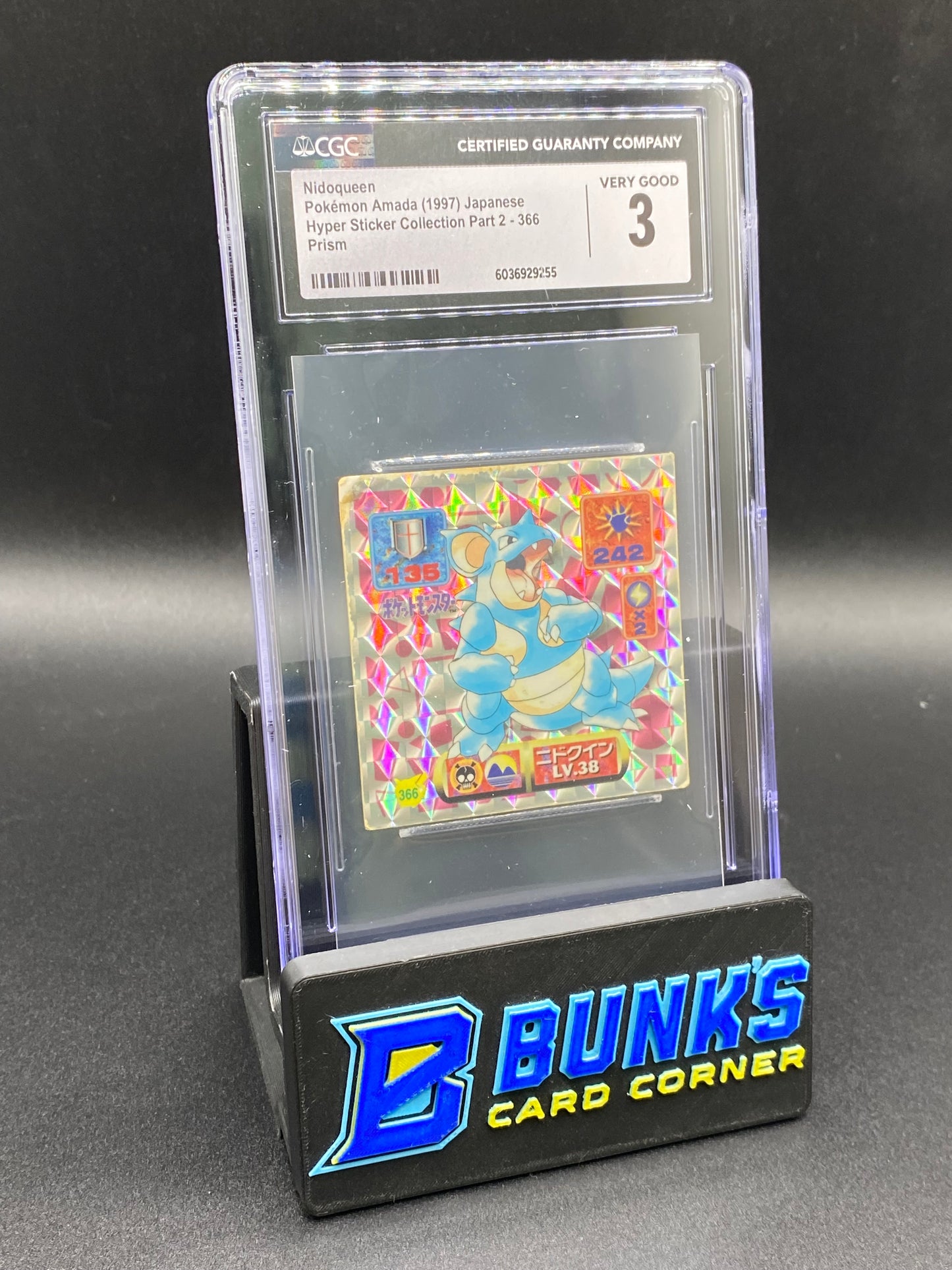 Nidoqueen Prism Sticker Collection CGC 3 JAPANESE