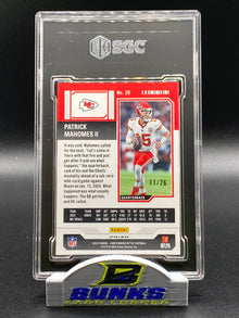 2023 Patrick Mahomes II Purple Pulsar Prizm 11/26 SGC 9.5 (Box 16)