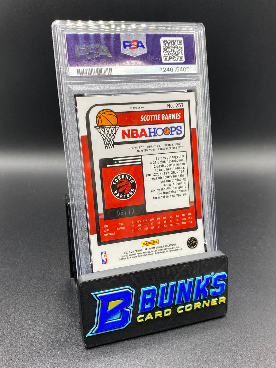 2023 Scottie Barnes Gold Ice Prizm 6/10 PSA 8