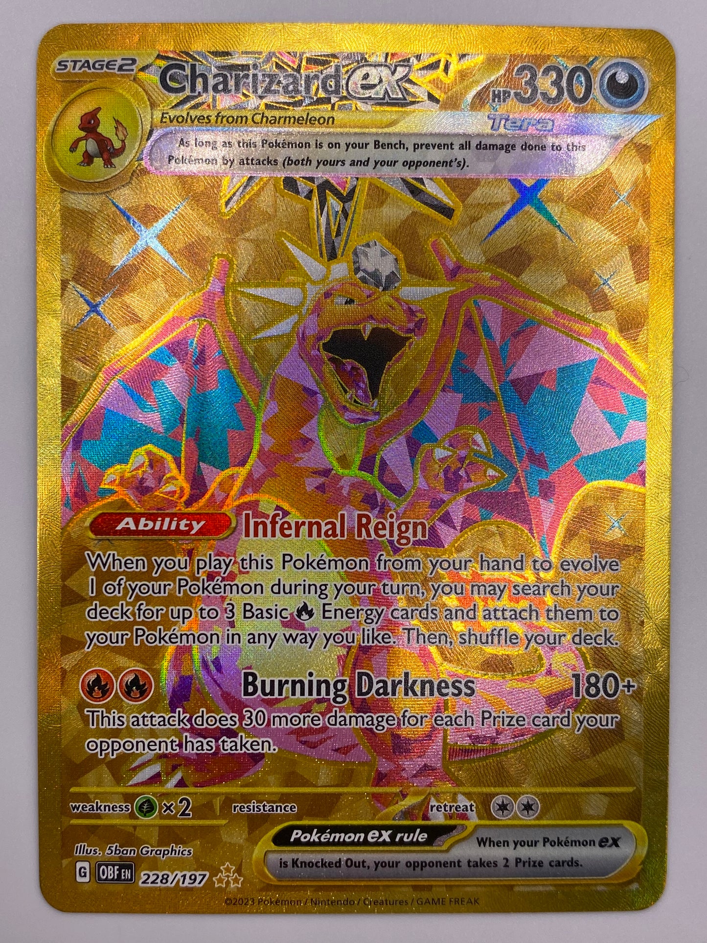 Charizard Ex Hyper Rare Obsidian Flames NM