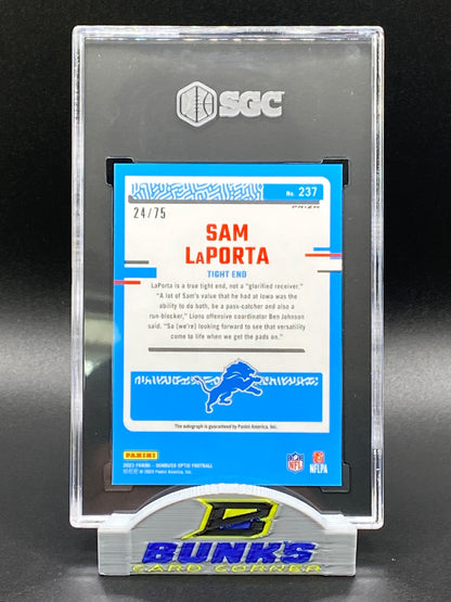 2023 Sam Laporta AUTOGRAPHED Holo Prizm 24/75 (Box B6)