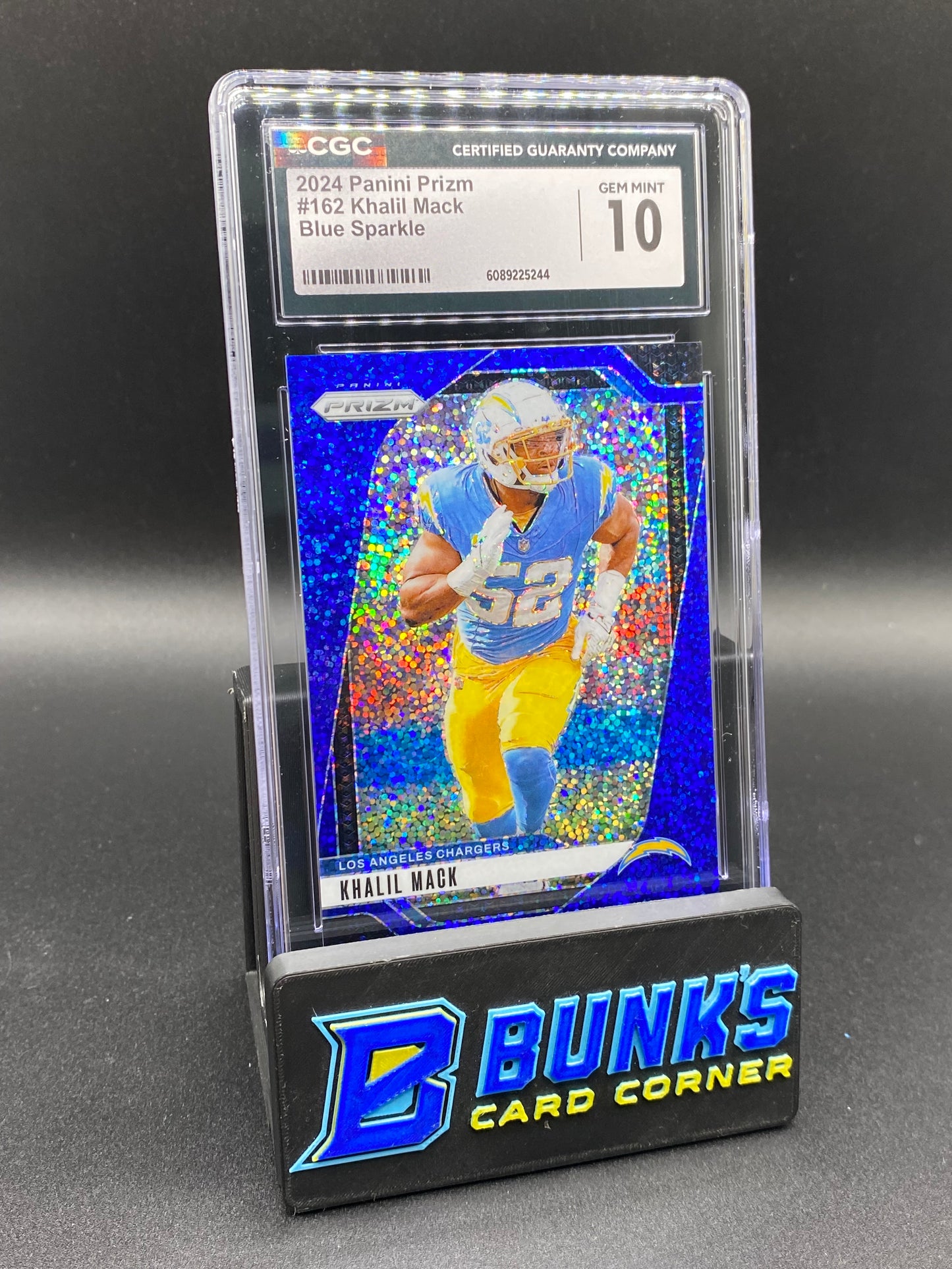 2024 Khalil Mack Blue Sparkle 27/96 CGC 10