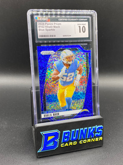 2024 Khalil Mack Blue Sparkle 27/96 CGC 10