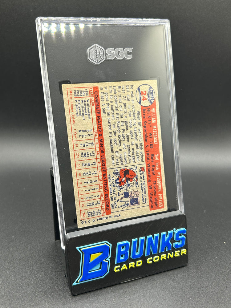 1957 Bill Mazeroski Topps #24 SGC 2.5