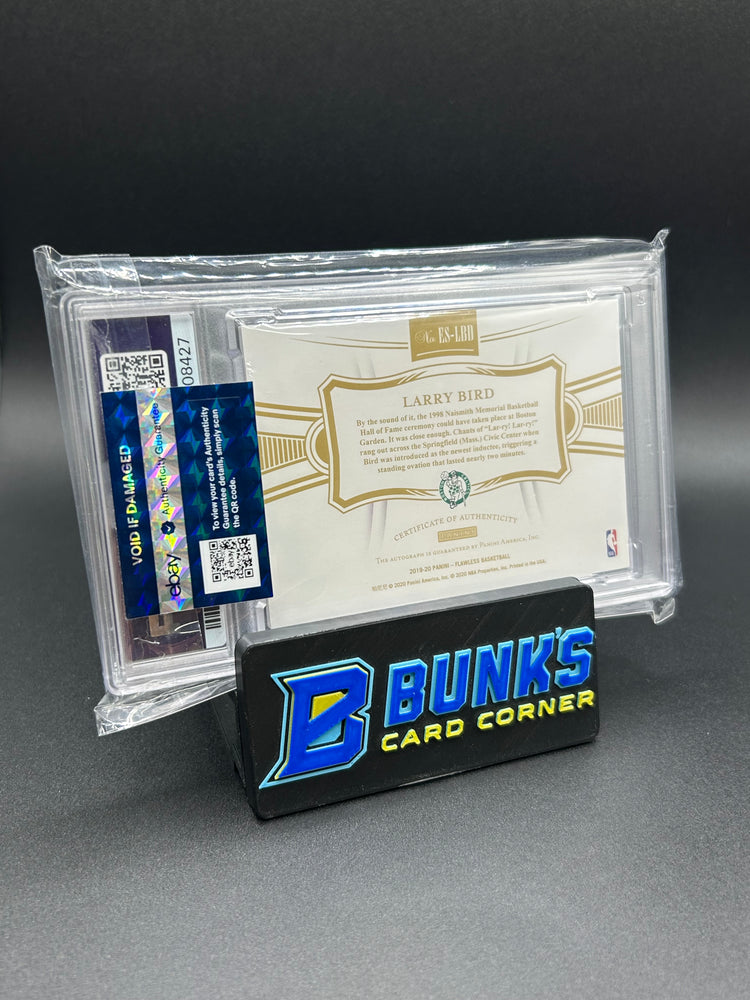 2019 Larry Bird Panini Flawless Enshrined Sig-Gold Auto 10/10 Bookend HOF