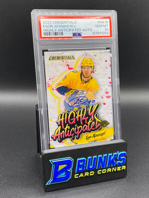 2023 Egor Afanasyev Highly Anticipated Auto PSA 10 Rc POP 1