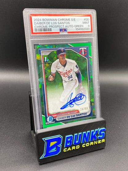2024 Daiber De Los Santos Sapphire Edition Green Auto 24/99 PSA 9
