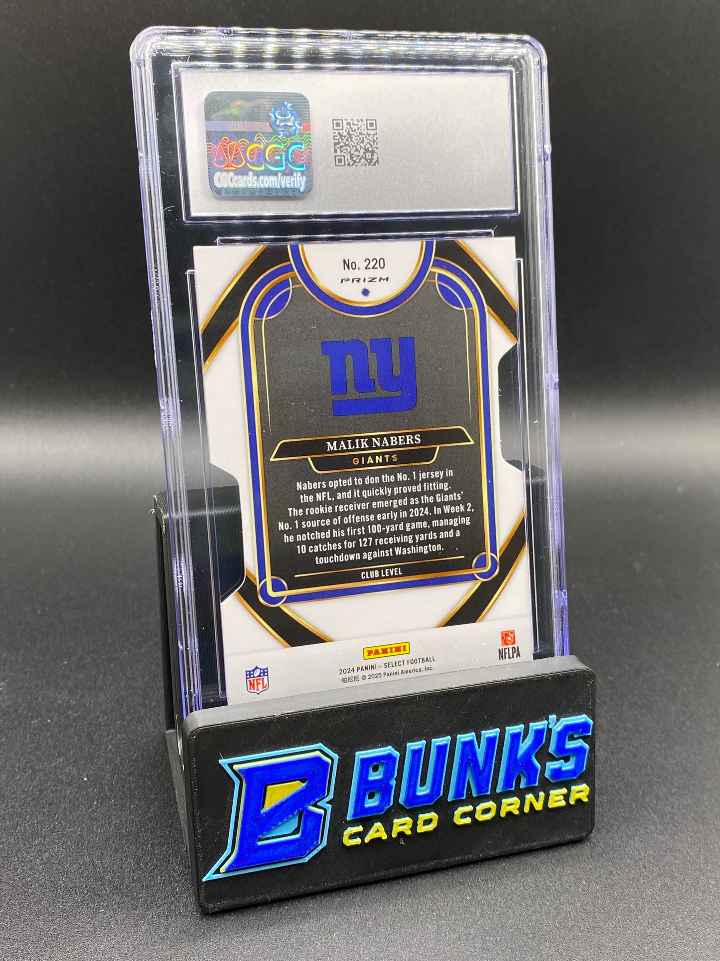 2024 Malik Nabers Silver Die-Cut Rc CGC 10