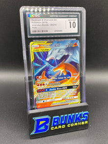 Reshiram & Charizard gx Tag Team Unbroken Bonds CGC 10