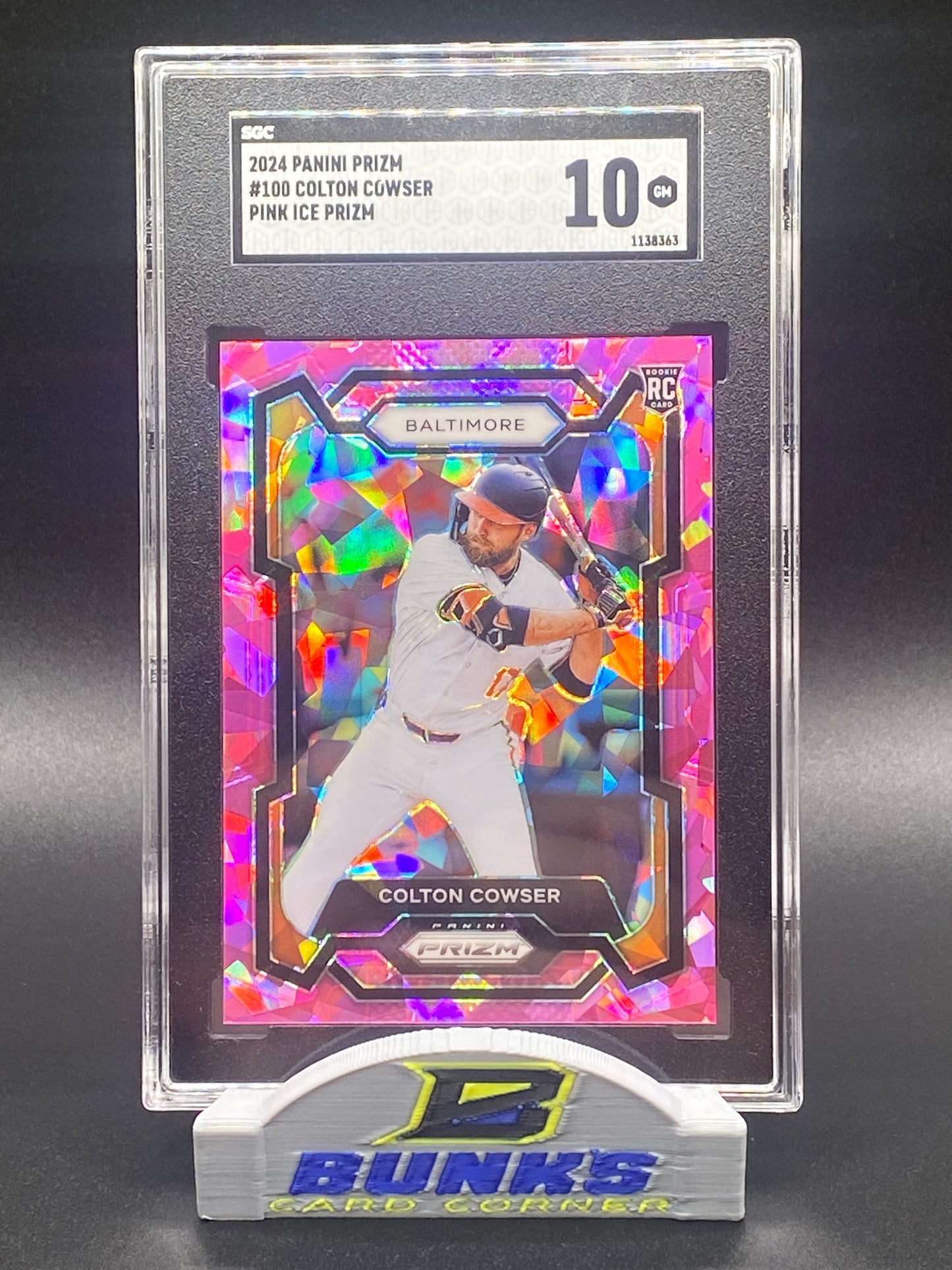 2024 Colton Cowser Pink Ice Prizm SGC 10