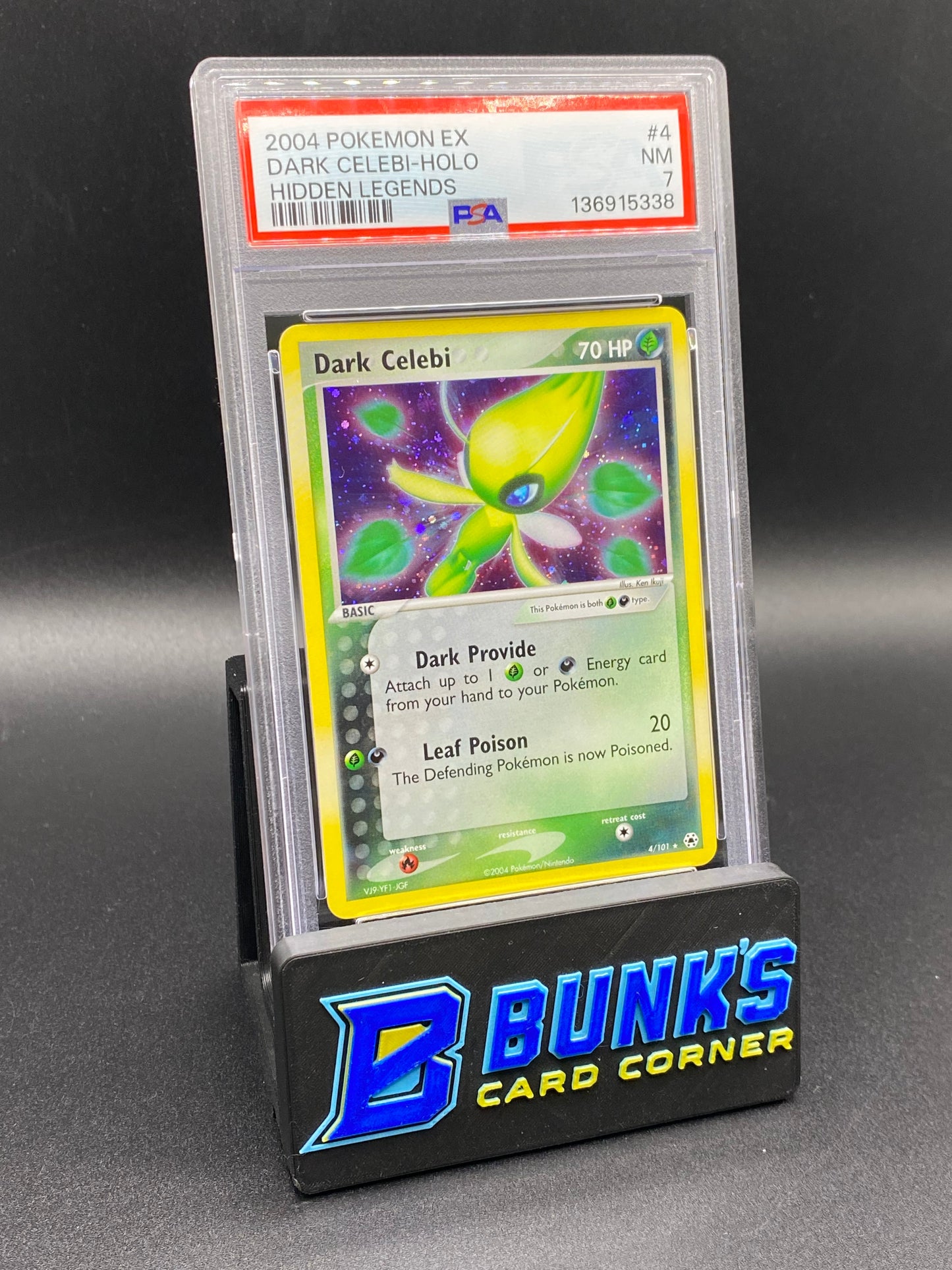Dark Celebi Holo Hidden Legends PSA 7