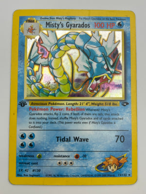 Misty's Gyarados Holo 1st Edition Gym Challenge HP