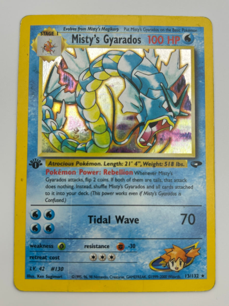 Misty's Gyarados Holo 1st Edition Gym Challenge HP