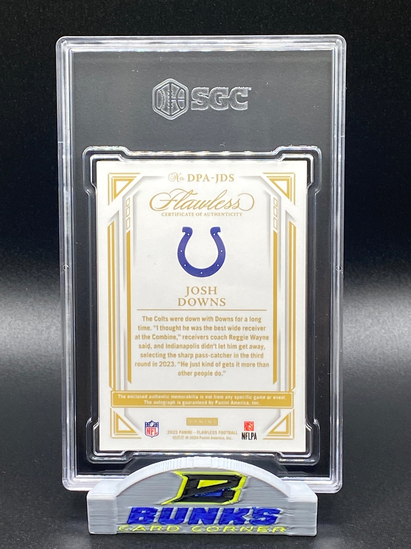 2023 Josh Downs AUTOGRAPHED Patch (Box A3)