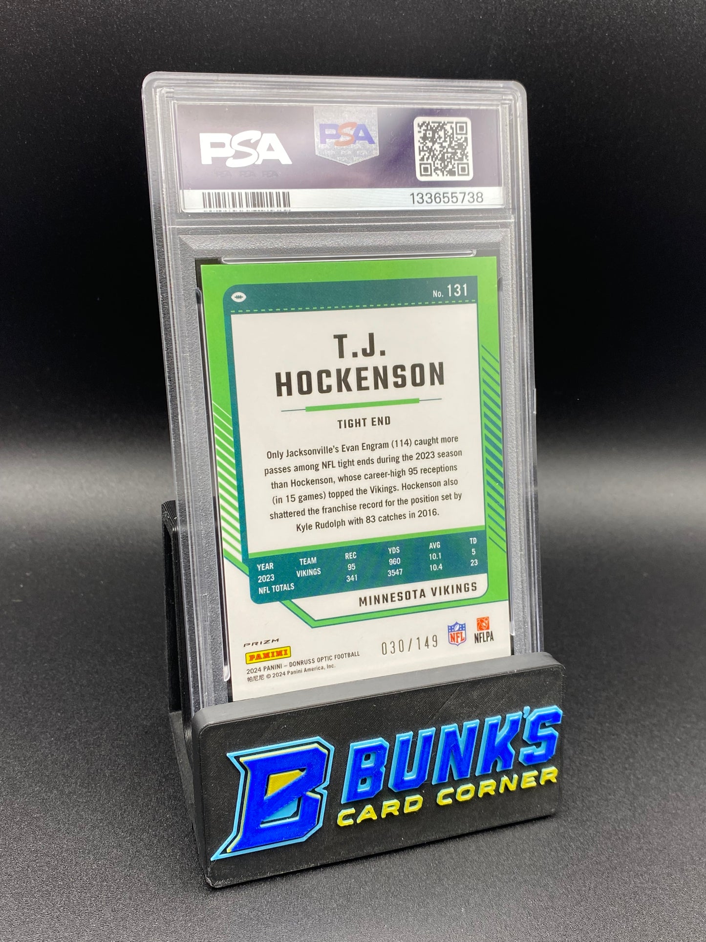 2024 TJ Hockenson Flex 30/149 PSA 10