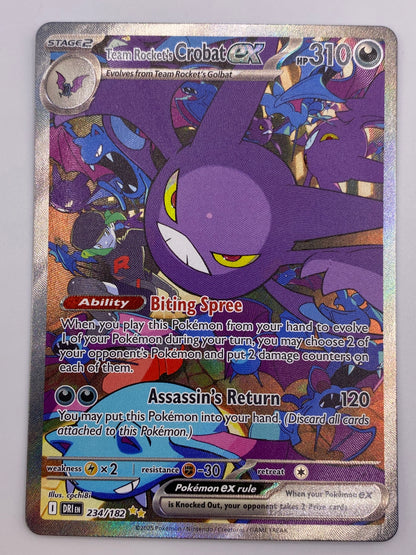 Team Rocket's Crobat Ex SIR Destined Rivals NM