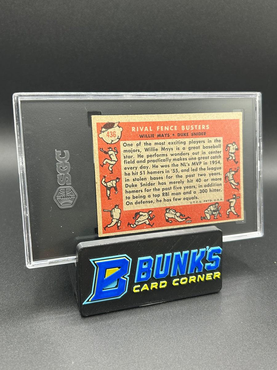 1958 Mays/Snider Topps Rival Fence Busters #436 SGC 3.5