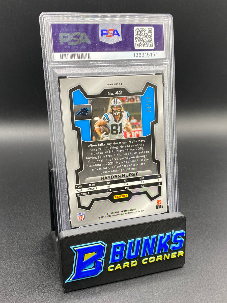 2023 Hayden Hurst Gold Wave 4/10 PSA 9