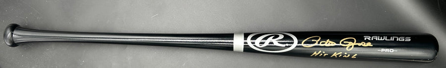 Pete Rose Certified Auto Bat "Hit King" Gold Ink
