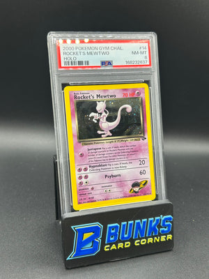 Rocket's Mewtwo Holo Gym Challenge PSA 8