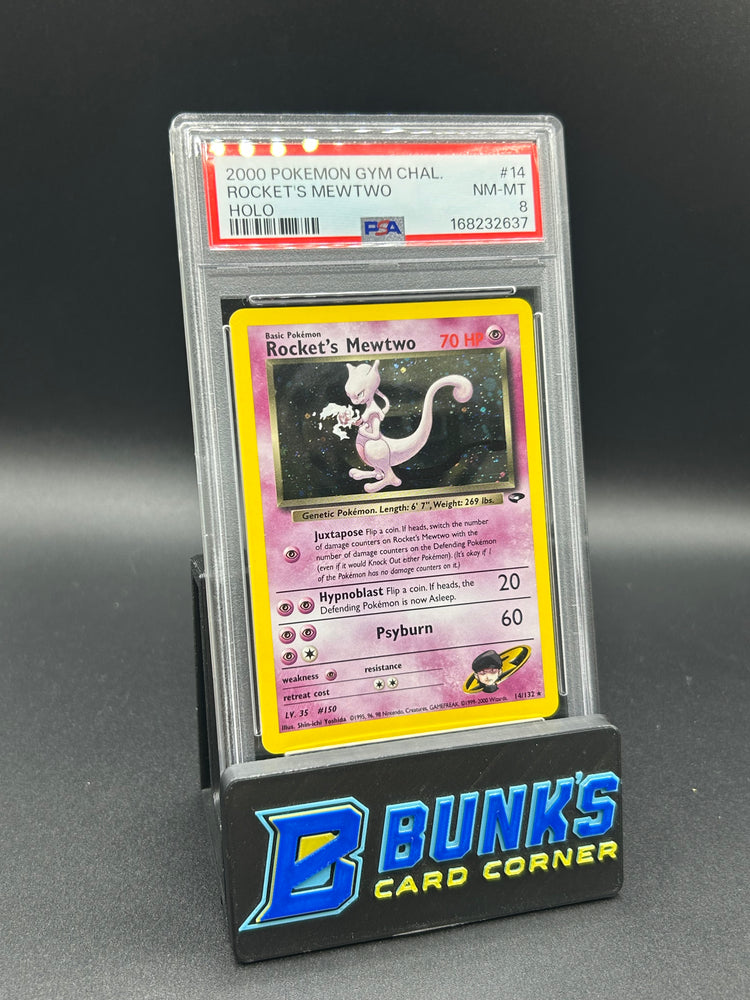 Rocket's Mewtwo Holo Gym Challenge PSA 8